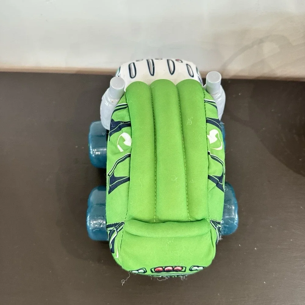Tonka Soft Walkin Wheels 2014 Green Garbage Truck Toy Plush Car Animated Battery